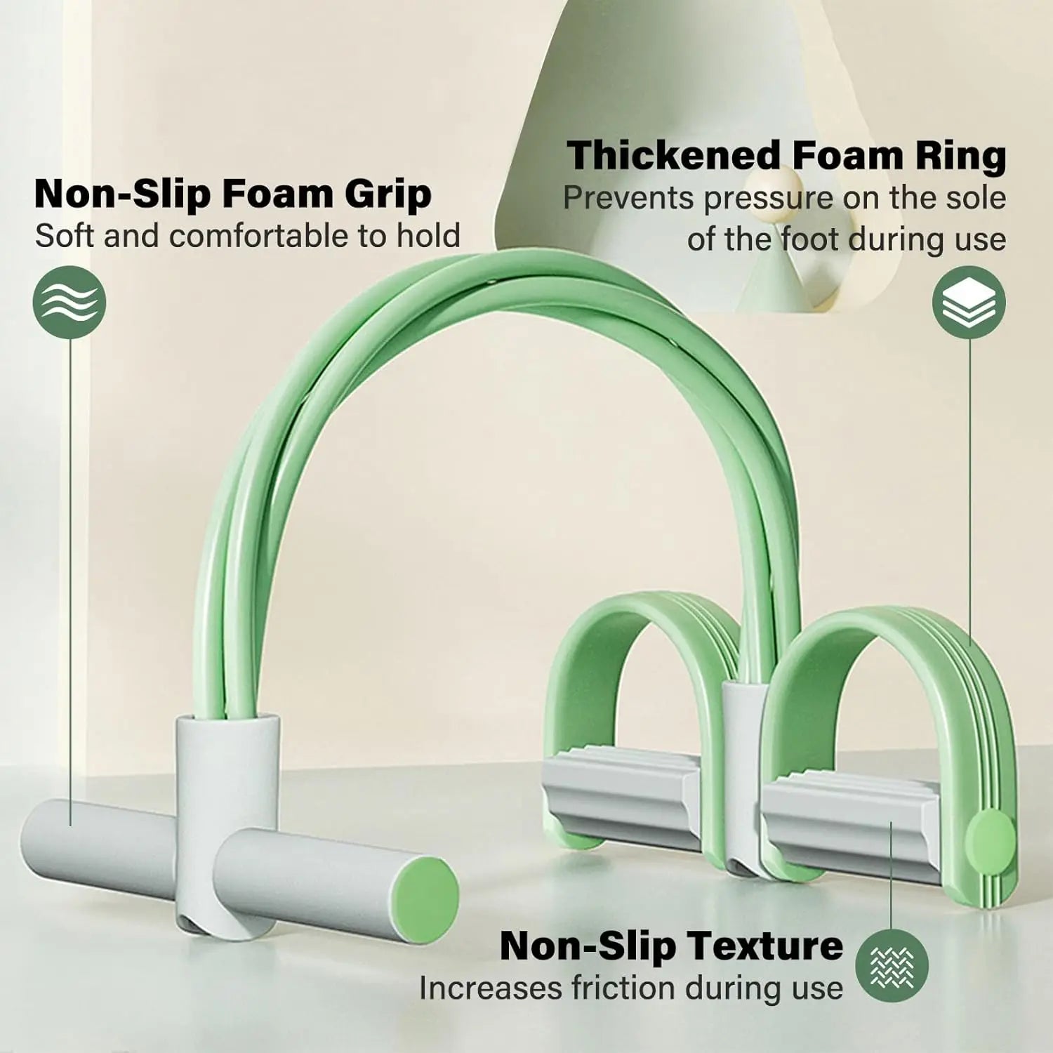 6 Tubes Natural Rubber Pedal Resistance Bands with Handles Multifunctional Yoga Pedal Puller Elastic Tension Rope Full Body Slimming Stretching Trainer Fitness Exercise Equipment for Abdomen Waist Arm Leg Home Gym Yoga Workou