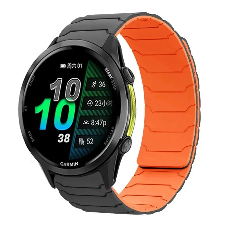 18 20 22mm Silicone Strap For Garmin Venu 4 3 2 3s 2s band Forerunner 255 165 265 255s 265s 970/Active 6/5/4 Magnetic Bracelet