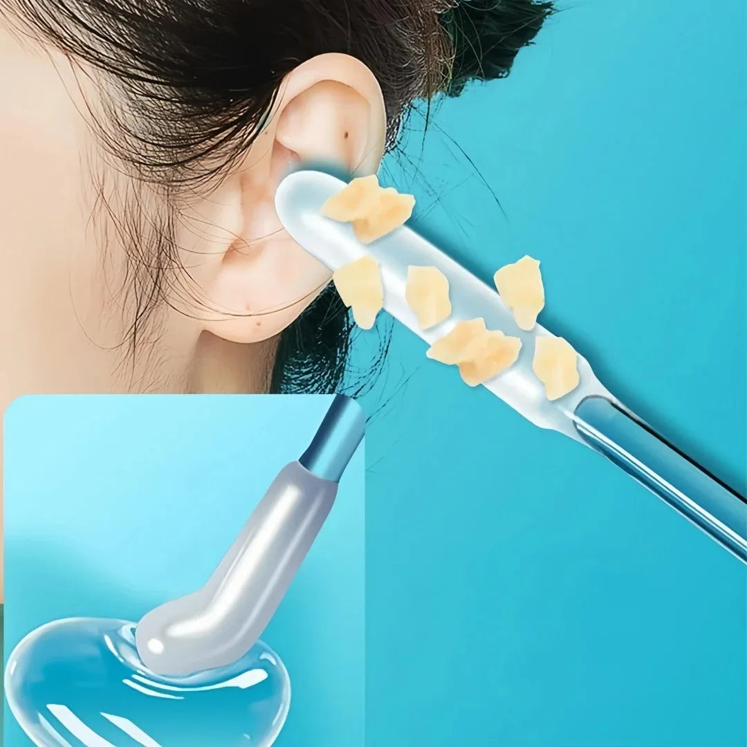 24Pcs Disposable Silicone EarWax Remover sticky ear pick For Kids Olders Adult S/L Ear Cleaner Reusable Adhesive Earpick