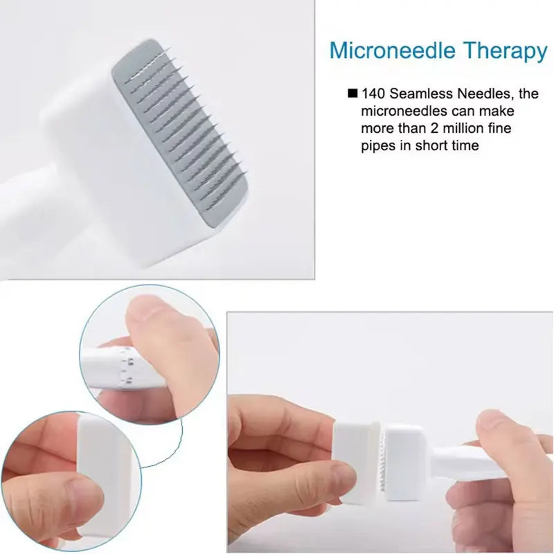 140 Needles Stamp Adjustable Needle Length for Facial Body Hair Growth Derma Roller 0.2mm 0.25mm 0.3mm Needle Micro