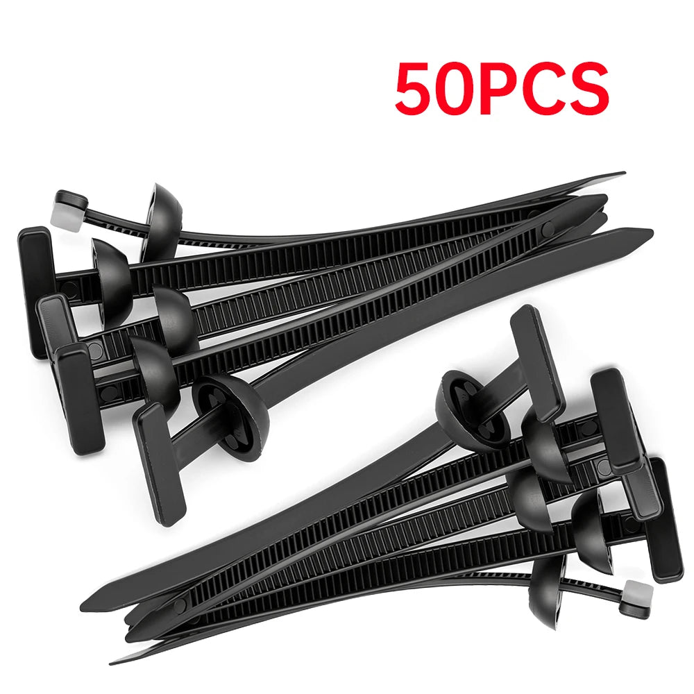 Nylon Universal Cable Tie Buckle Heavy Duty Self-Locking Nylon Zip Ties with Button Fixion Tools for Car Repair Cable Ties Tool