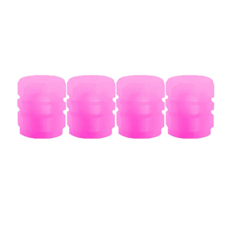 Luminous Valve Caps Fluorescent Night Car Tire Valve Caps Motorcycle Bike Glowing Decor Wheel Nozzles Tyre Cap Car Accessories