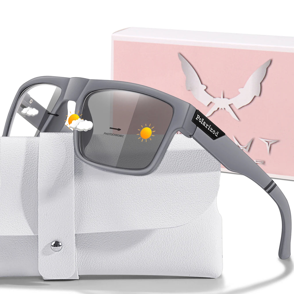 3-Pairs Classical Square Photochromic Sunglasses Outdoor Sports Cycling Running Driving Men Women Festival Party Wear Eyewear