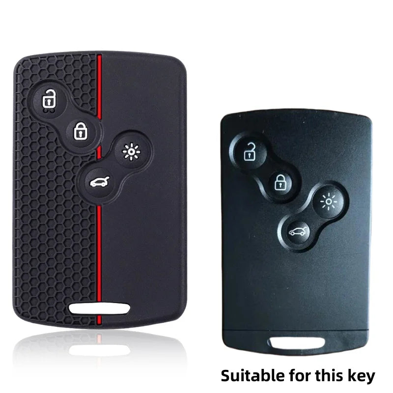 4 Buttons Silicone Car Key Case Cover For Renault Duster Captur Clio Logan Megane 1 2 3 Koleos Scenic Nema Fluence Zoe Accessory