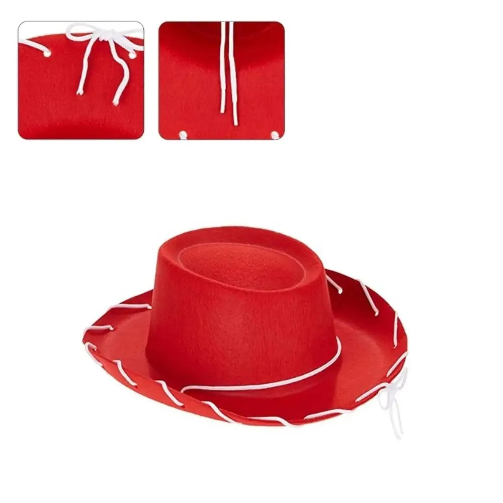 Funny Cowboy Accessory Cowboy Hat Performance Adjustable Felt Princess Hat Prop Dress-up Cosplay Costume Cowgirl Hat Birthday