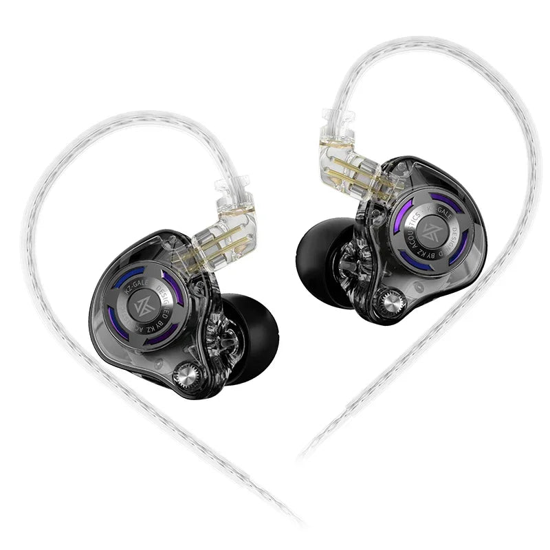 KZ Gale Earphone Gaming and Music Headset Dynamic Driver Detachable Design Enhances , Bass Performance for A More