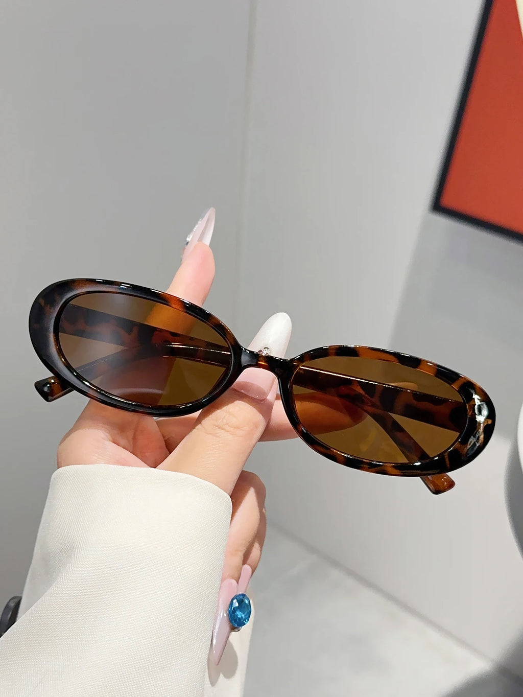 1PC/4Pcs Fashionable Mixed Glasses Set, Oval Glasses, Chic Black, Tortoise Shell Glasses, Suitable for Daily Wear