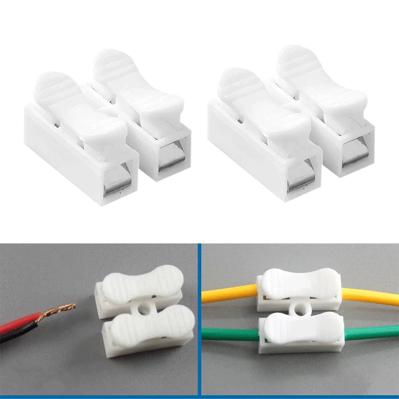 10/20/50pcs Quick Terminal Connector 1P 2P Cable Wire Connectors  Spring Wire Connection Terminals Terminal Block Connector
