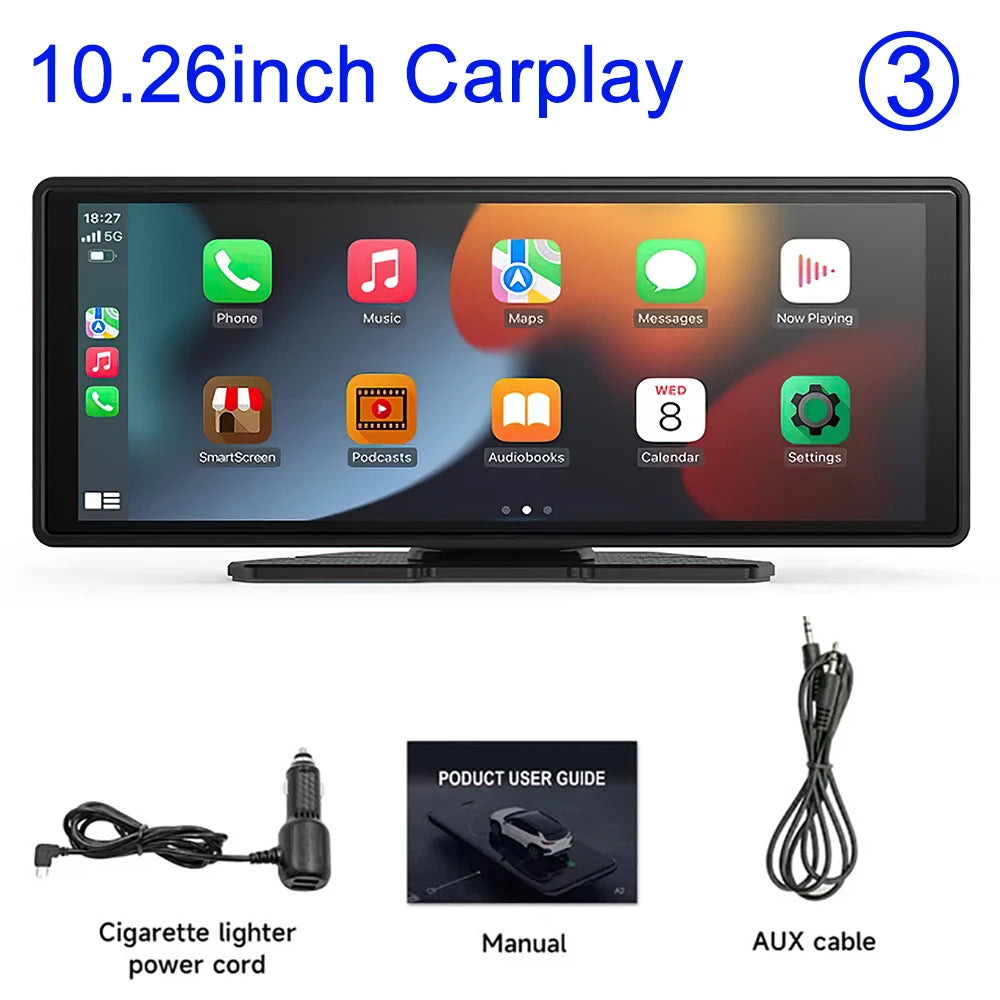 7/9/10.26 Inch Universal Portable Carplay Android Auto for Car Screen Wireless Carplay Screen Wireless Car Stereo Radio 1 2 din