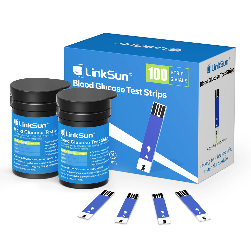 LinkSun G-425-1 Blood Glucose Meter Kit 50/100pcs Test Strips Lancets for Diabetes Monitor Digital Glucometer Blood Sugar Meter