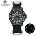 ADDIESDIVE Fashion Men's Analog Watch 50m Waterproof Luminous Tube Nylon Sports Men Military Wristwatches Quartz Watch for Men