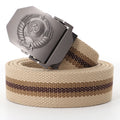 Mens Canvas Outdoor Tactical Army Belt 3D Soviet National Emblem Metal Buckle Unisex Jeans Belt for Men Military Training Belts