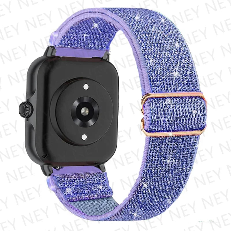 Shiny Elastic strap For Amazfit gts 4-3-2-2e-mini/bip-U-S-lite/Stratos 2 20mm/22mm band Bohemian Pride bracelet gtr-4-3-3pro-2e