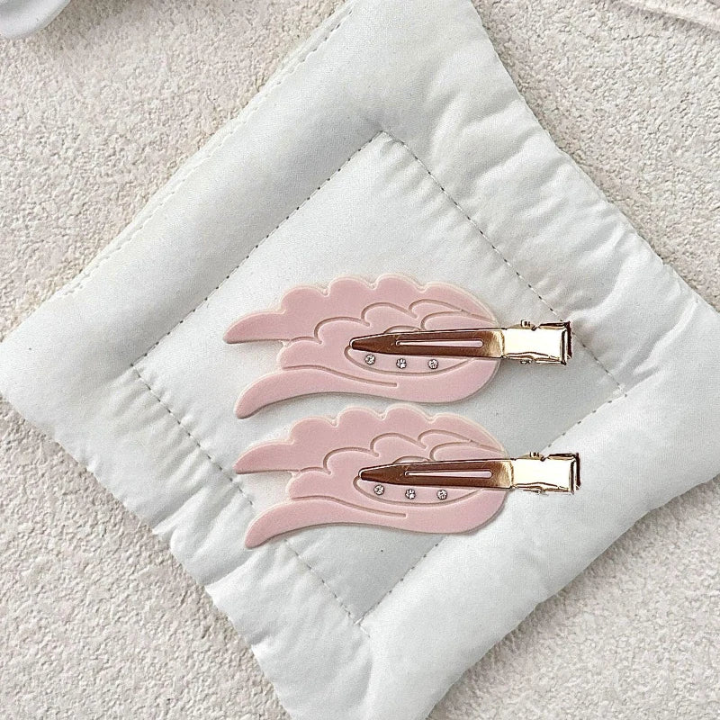 1/2pcs Cute Wings Hairpin Fun Hairpin Traceless Hairpin Dopamine Cosmetic Clip Side Broken Hair Bangs Clip Hair Accessories