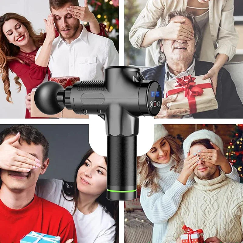 Electric Deep Tissue Massage Gun for Athletes 30-99 Speed Levels with Portable Storage Bag - Pain Relief for Neck Back Leg