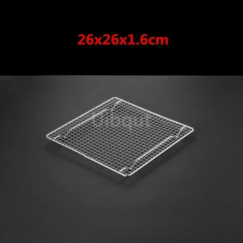square bbq net rack meshes stainless steel 304 BBQ grill Mesh Rectangular Baking rack with Foot leg Drainage Cake Drying Frame