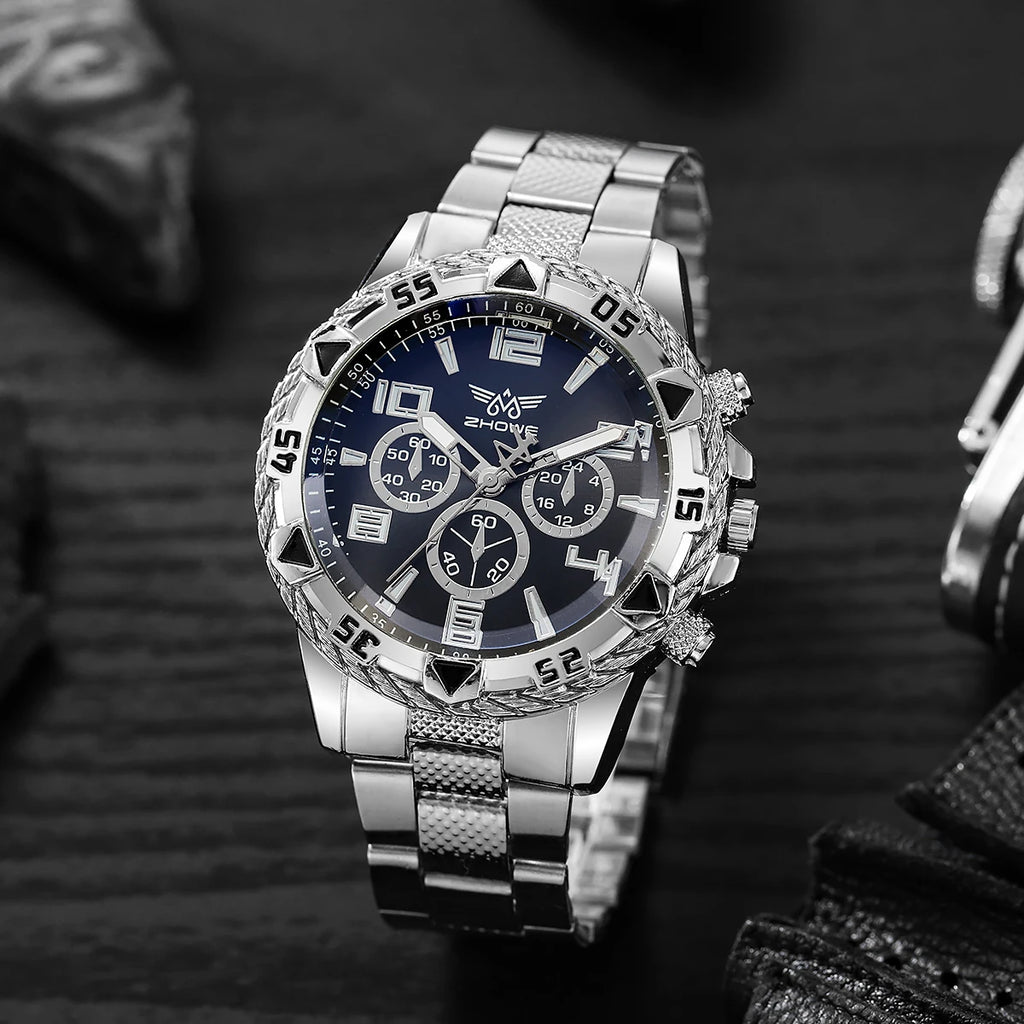 Rock Heavy Popular Big Dial Men Quartz Watches Horloges Mannen Мужские Часы Luxury Brand Men's Wristwatch Relogio Masculino Saat