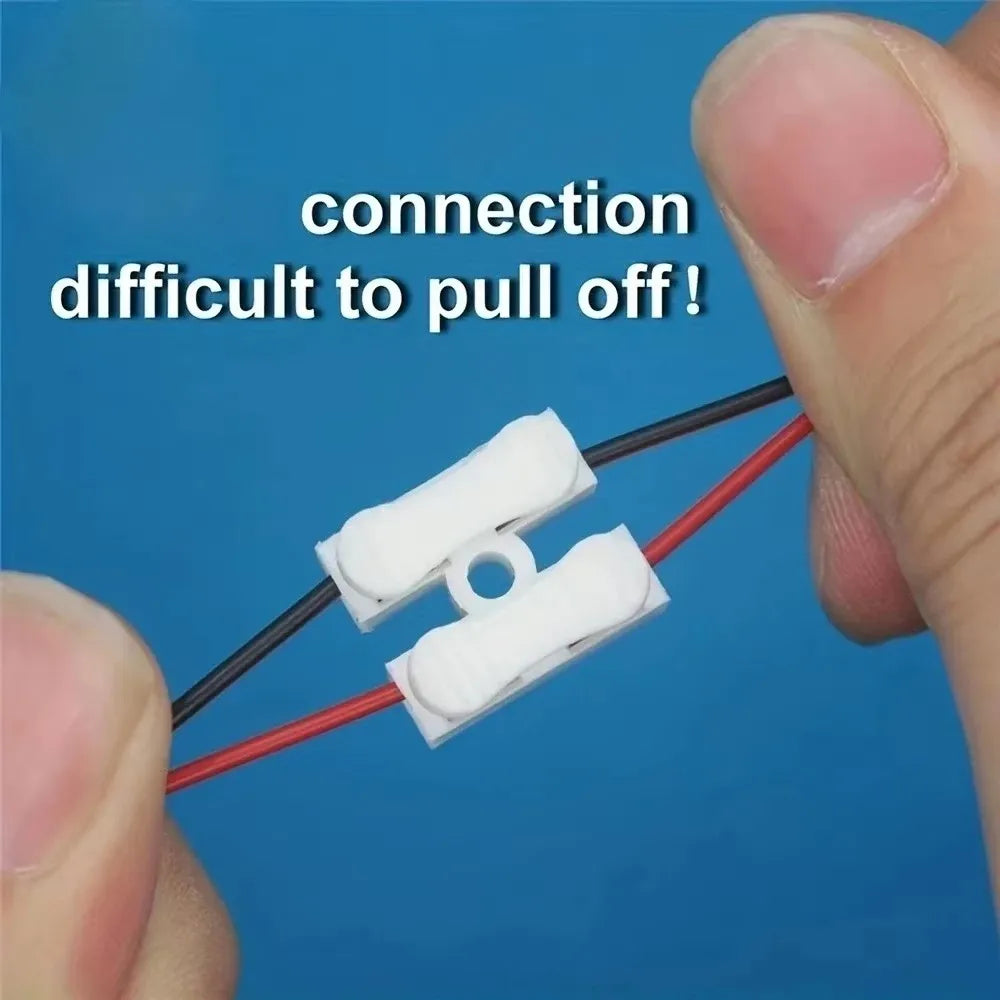 20pcs 2CH 2Pin Spring Quick Wire No Solding Welding Quick Cable Wire Connecting Terminal No Screw Terminal  Block Spring Clamp