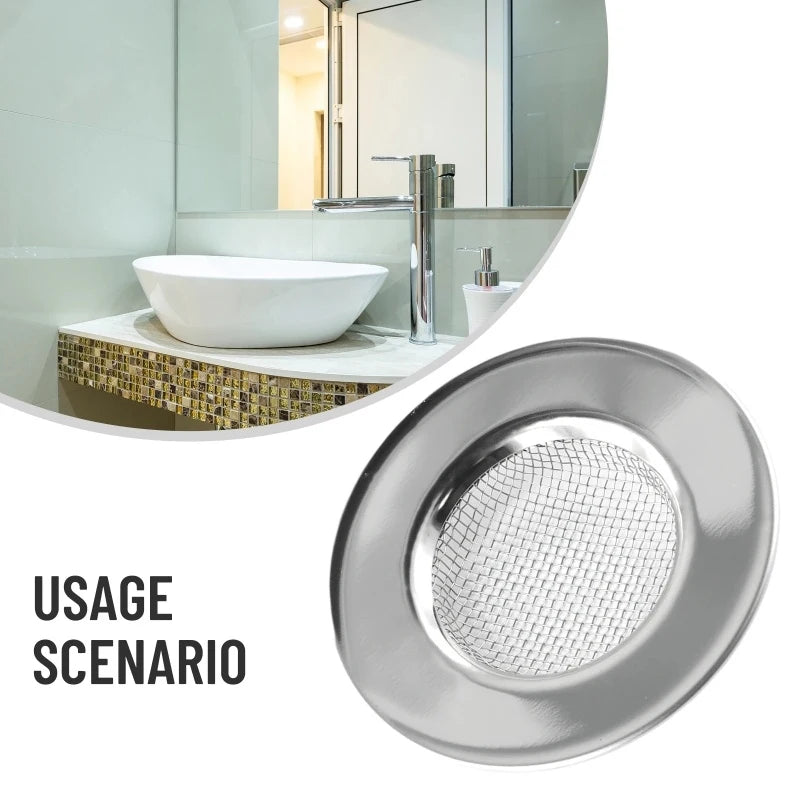 12Pcs Stainless Steel Bathtub Hair Catcher Stopper Shower Drain Hole Filter Trap Kitchen Metal Sink Strainer Floor Drain