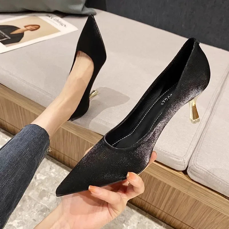 Cresfimix Sapatos Femininas Women Cute Light Weight Spring Slip on Office Pumps Lady Classic Sexy Shoes Zapatos De Mujer A1149