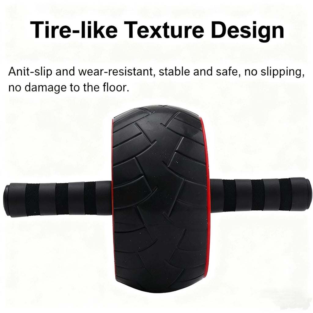 1PC Single-Wheel Mute Abdominal Wheel for Household Exercise Rubber Roller Muscle Building Core Strength Training Equipment