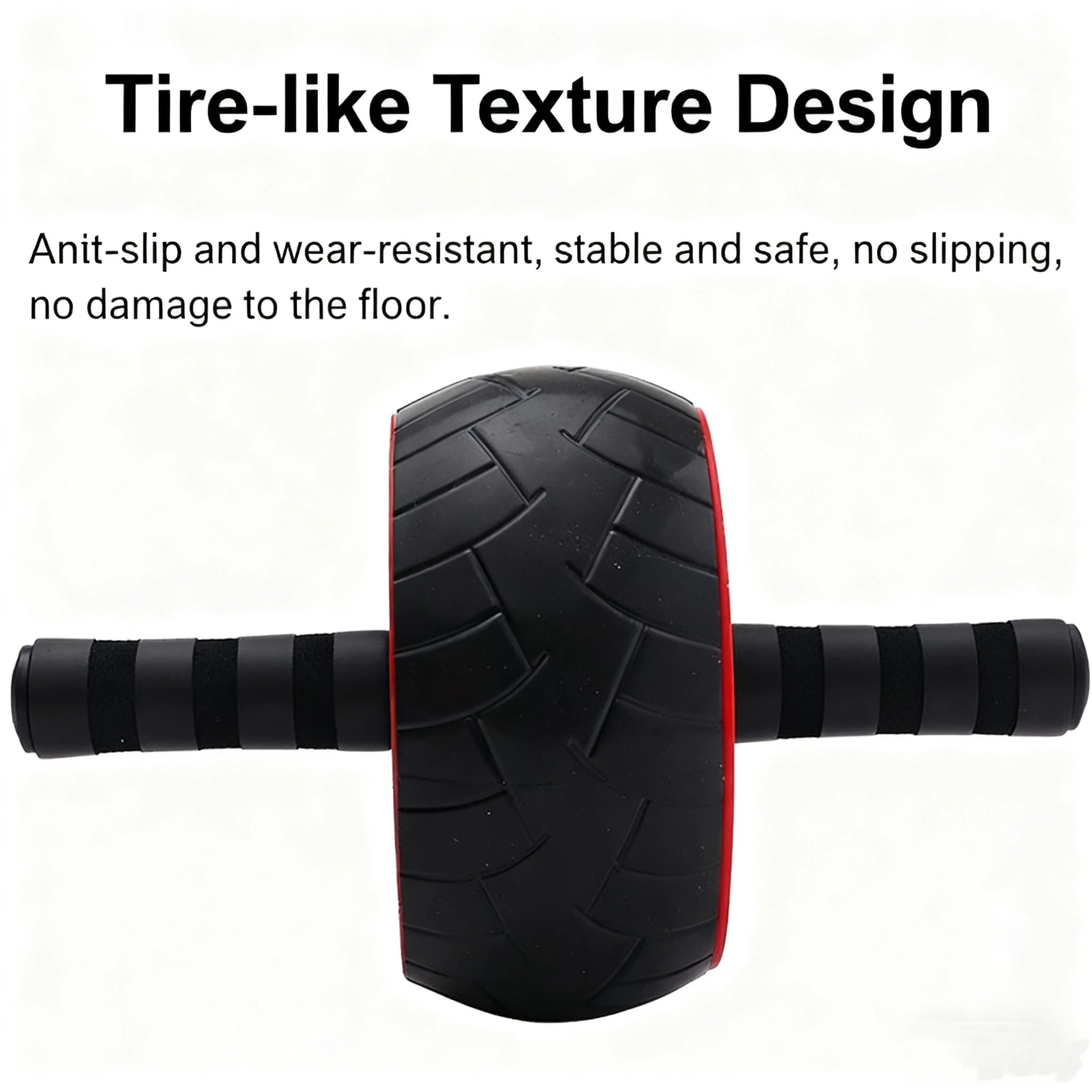 1PC Single-Wheel Mute Abdominal Wheel for Household Exercise Rubber Roller Muscle Building Core Strength Training Equipment