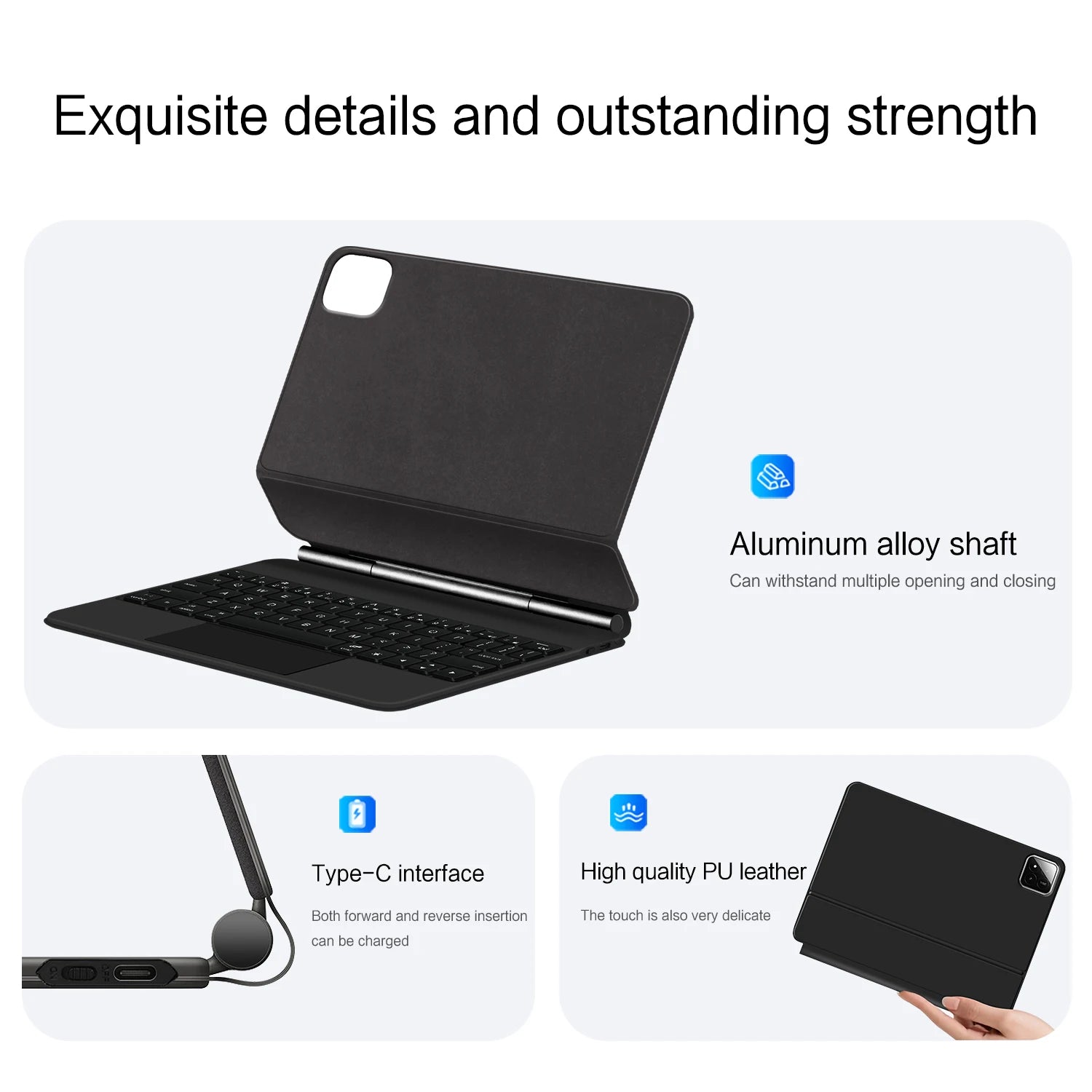 Magic Keyboard Folio For Xiaomi Pad 7 2024 Mi Pad 7 8 Pro 11.2" Tablet Smart Case for Xiaomi Pad 8 Spanish German keyboard cover