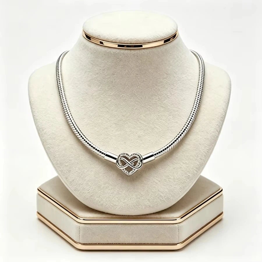 S925 Silver Life Tree Ball shaped Gold Heart Thread Necklace Suitable for Women's Daily Wear DIY Exquisite Jewelry Gifts