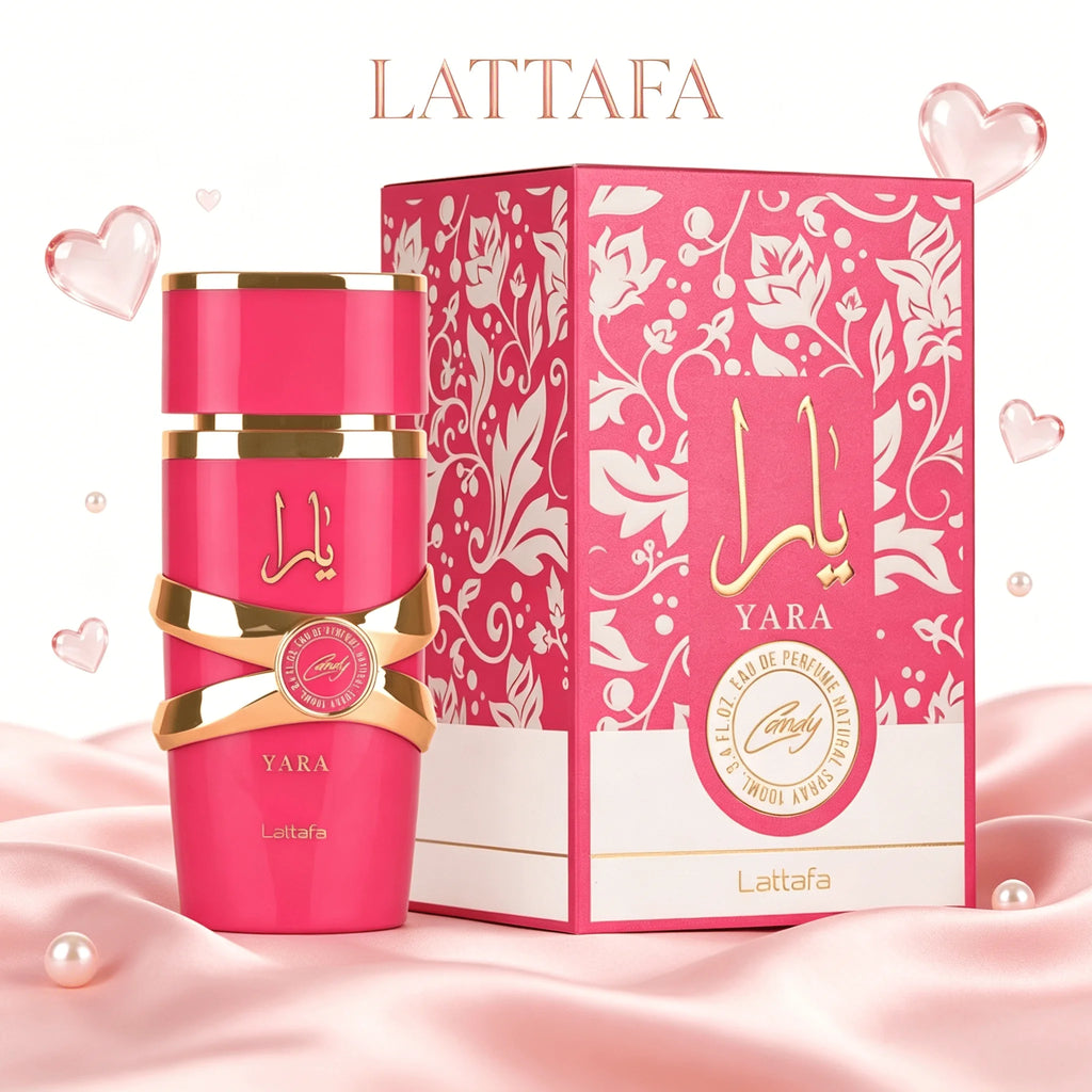 LATTAFA Yara Candy is a sweet yet not greasy floral and fruity delicacy with a female fragrance of 3.4oz100ml, long-lasting sweet aroma