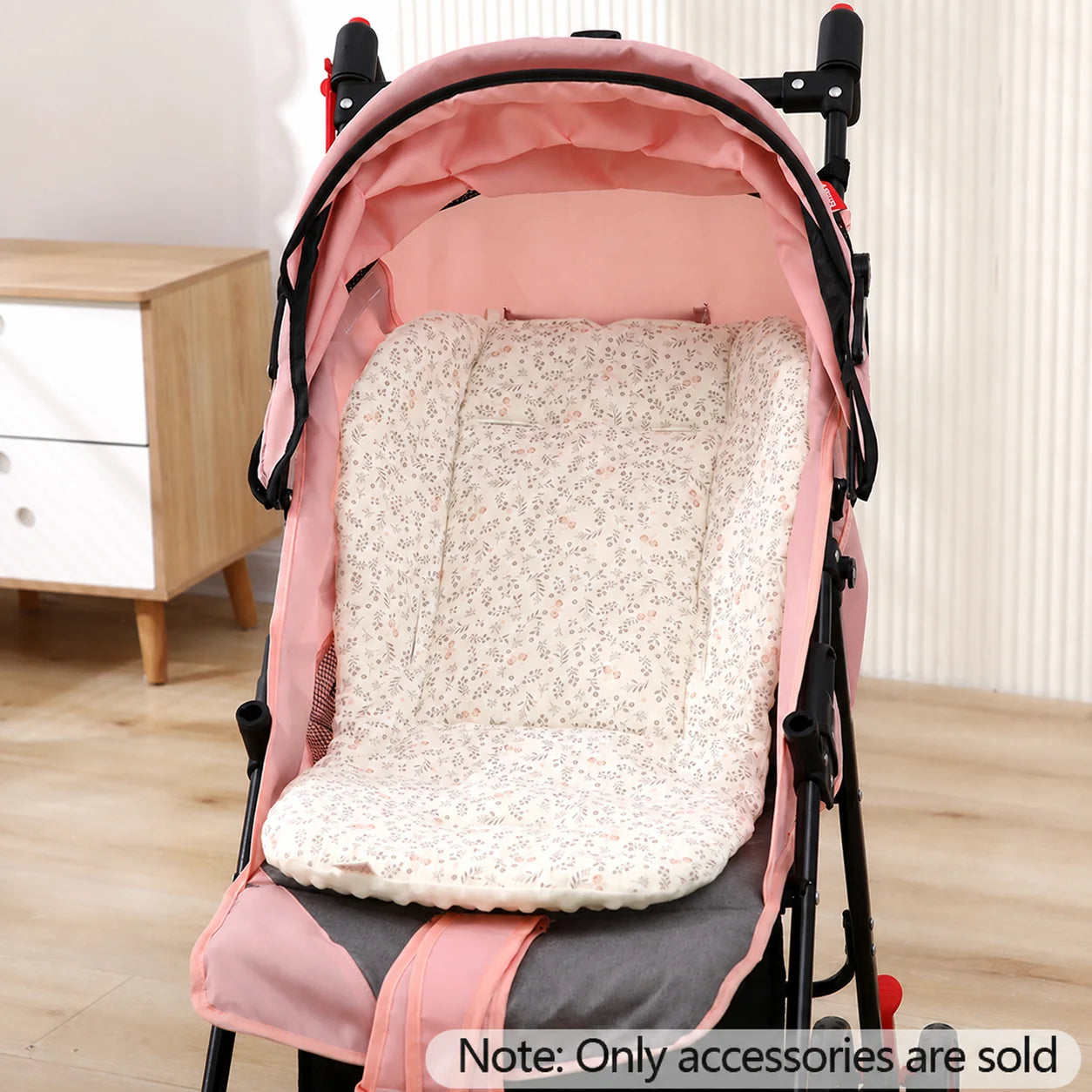 Baby Stroller Cushion, Baby Stroller Cotton Pad, Stroller Seat Cushion, Baby Car Seat Liner, Breathable Stroller Accessories, Suitable for Both Boys and Girls