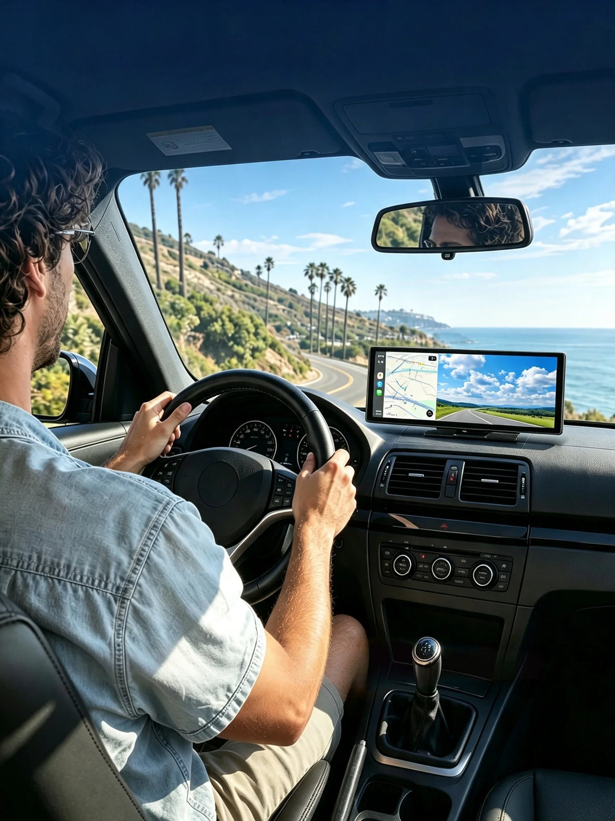 Large Car Screen Car Video DVD Player, 10.26 Inches Touch Screen, Supports Wireless to Mobile Phone, With Wireless Carplayer/For Android Atuo, It Has Music/Video Entertainment And Navigation Functions, Airplay, Mirror Link, L