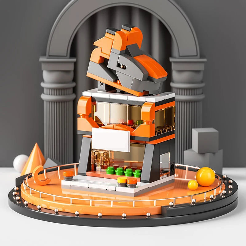 DIY Architecture Store Street View Food House Building Blocks Kit Girls Bricks Classic Movie Model Toys