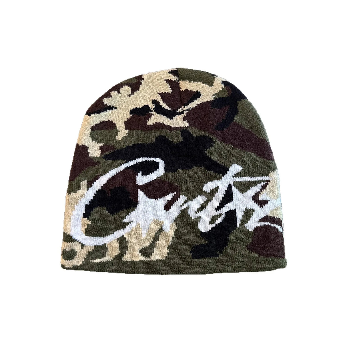 Retro Letter Camouflage Knitted Woolen Hat for Autumn and Winter Couples, Street Warm Men and Women, Yuppie Pullover Cold Hat