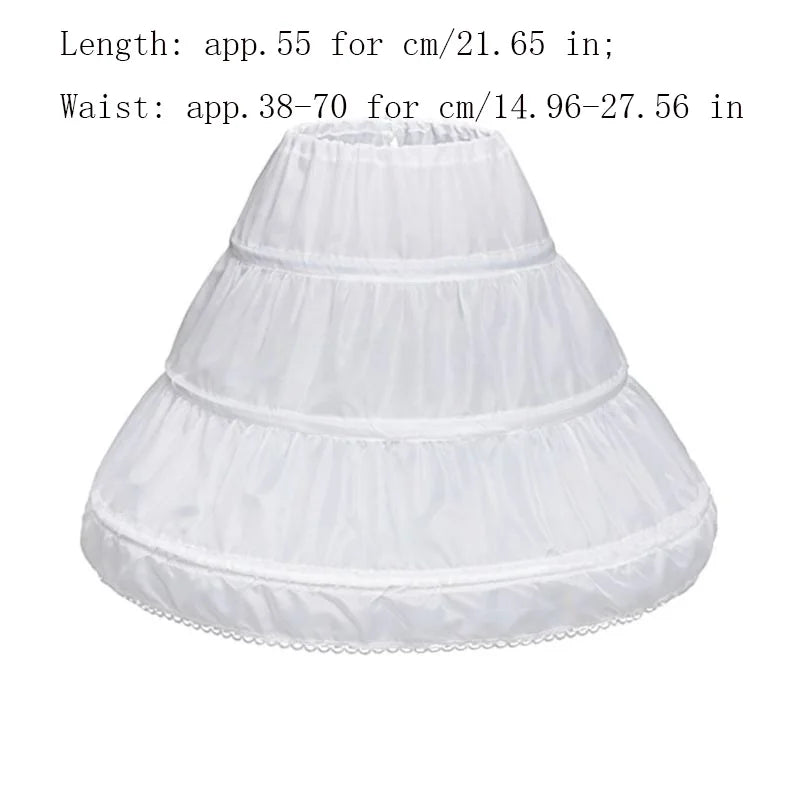 Girl Crinoline Underskirt for Lolita Dress with hoop Little Girl Under skirt Short Underskirt A-line Petticoat