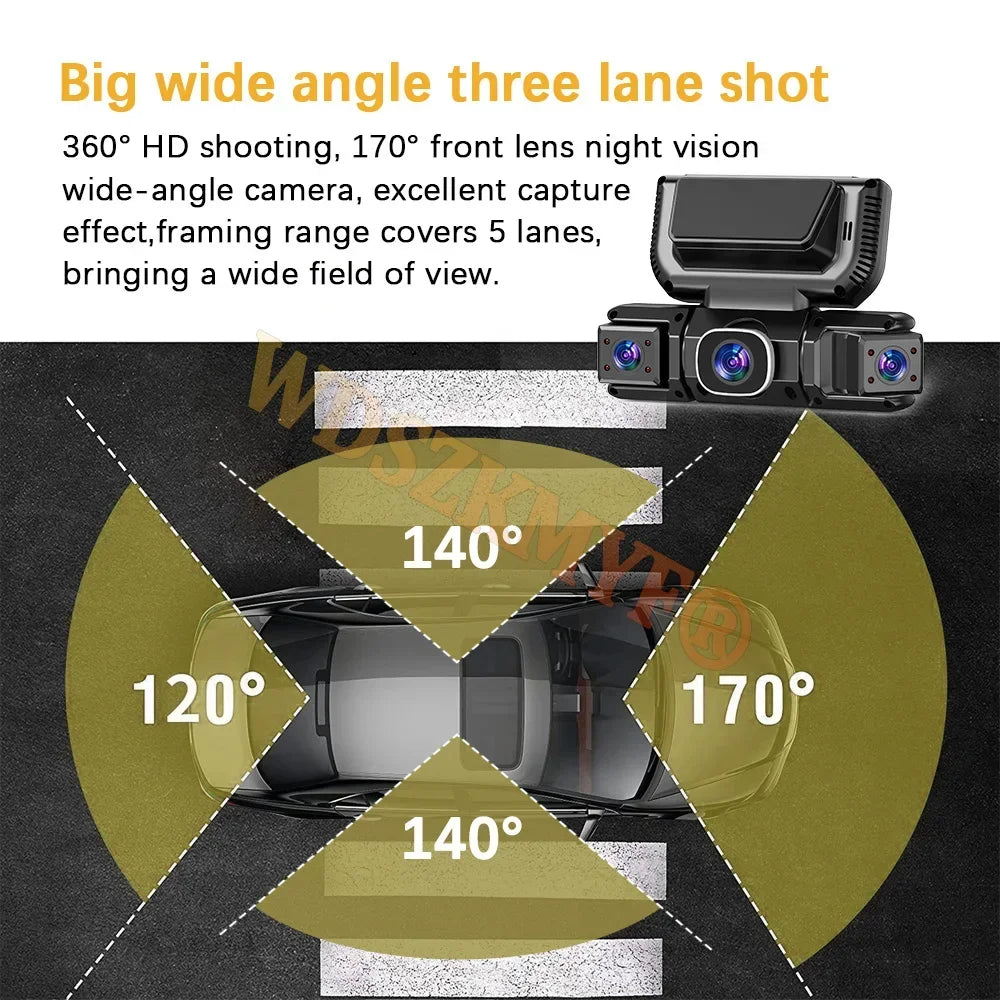 360 Degrees 4Camera Front Left Right Rear View camera WIFI 1080P Video Recorder Car DVR Dash Cam 4 Way add 24H Hardware Kit