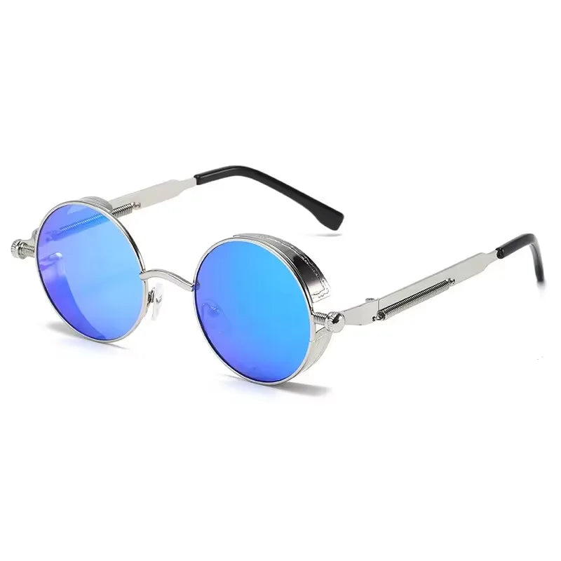 Fashion Trend Steampunk Round Frame Sunglasses For Men Women Luxury Design Outdoor Beach Travel Punk Sun Glasses Eyewear 2026