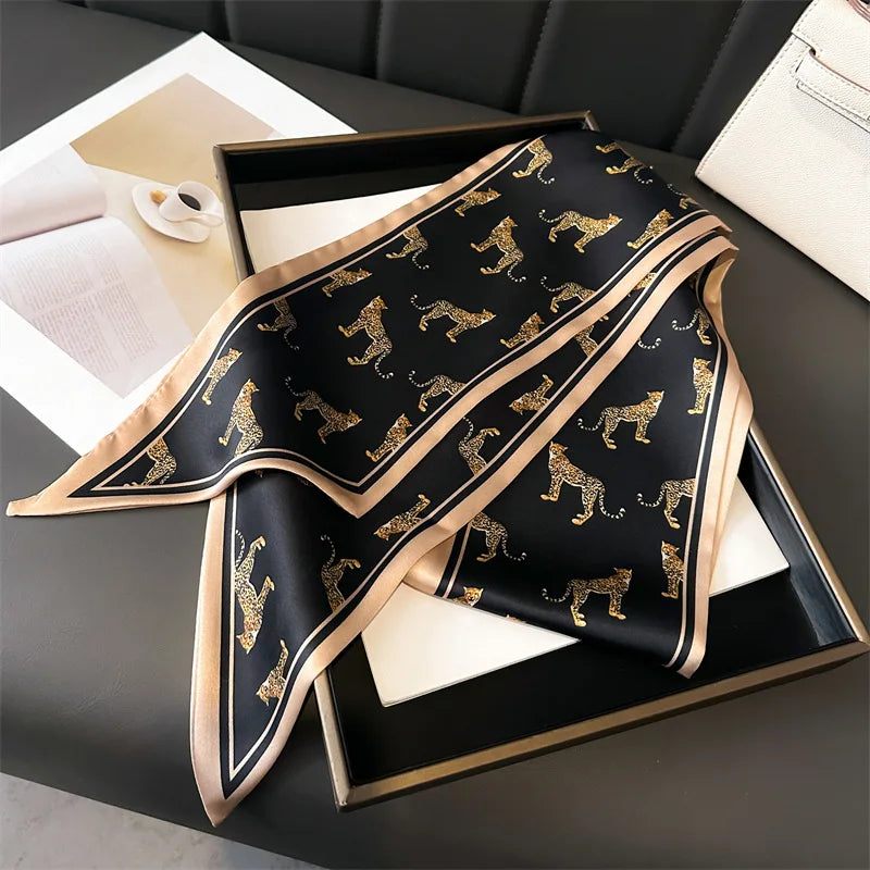 NEW Fashion Print Long Silk Scarf Graphic Ribbon For Women Soft Cozy Silk Scarf Versatile Neckerchief Length Luxury Headband