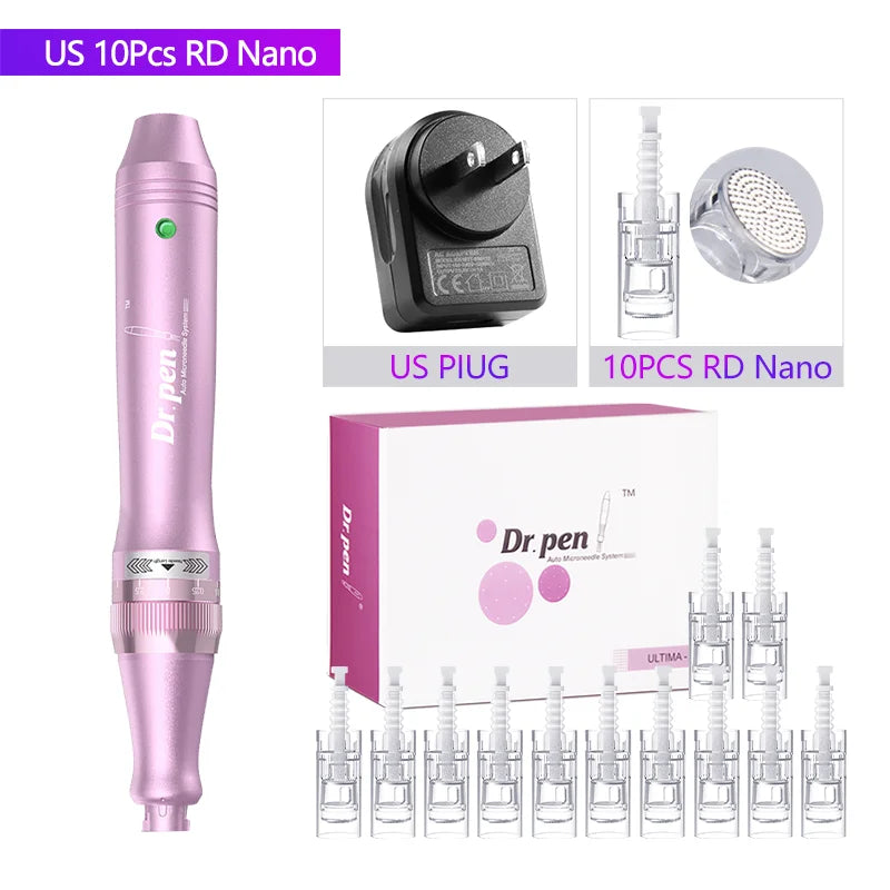 Authentic Dr. Pen Ultima M7 12Pcs 0.25mm Needles Multi-function Facial Mesotherapy Skin Wireless Electric Derma Beauty Device