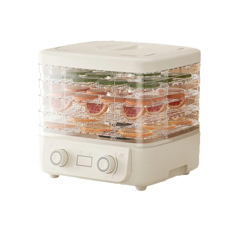 5-Tier Food Dehydrator, BPA-Free Plastic, 160W Drying Power, 30-70℃ Adjustable Temperature, 72H Timer, for Fruits/Herbs/Jerky,
