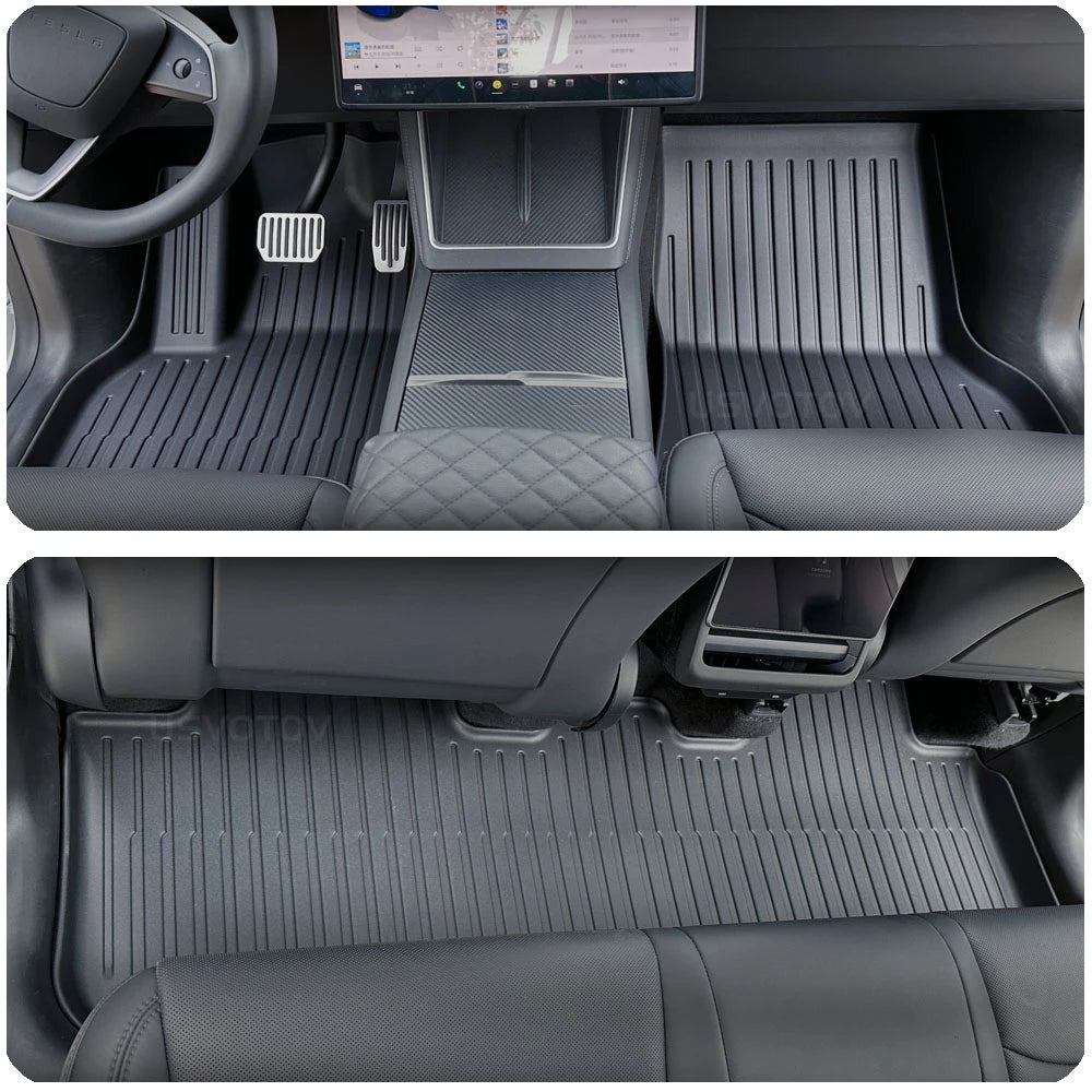 Car Floor Mats for Tesla Model Y Juniper 2025 2026 Front Rear Trunk Mat Non-Slip Cargo Liner Backrest Pads Left Right Hand Drive
