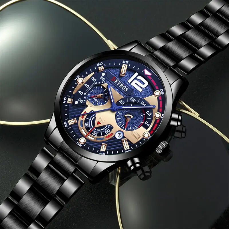 Fashion Mens Watches Luxury Quartz Wristwatch Calendar Luminous Clock Men Business Casual Watch Reloj Hombre