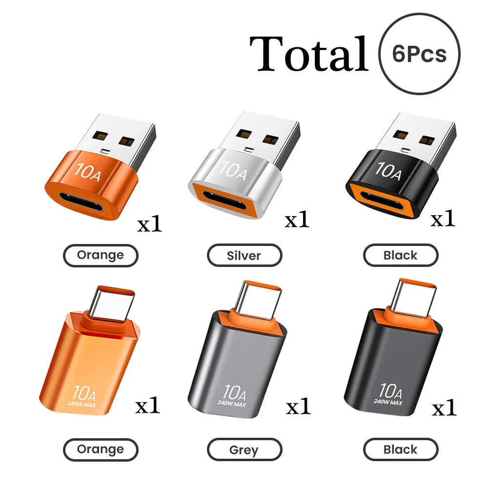 NNBILI 10A USB A To USB C OTG Adapter Type C to USB Converter USB 3.0 Adapter For Xiaomi 14 MacBook USB To Type C OTG Connector