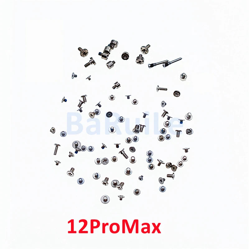1set Complete Full Screws Set Kit for iPhone 11 12 Pro Max 13 Mini 14 15 Plus with Bottom Screw Battery Plate Screw