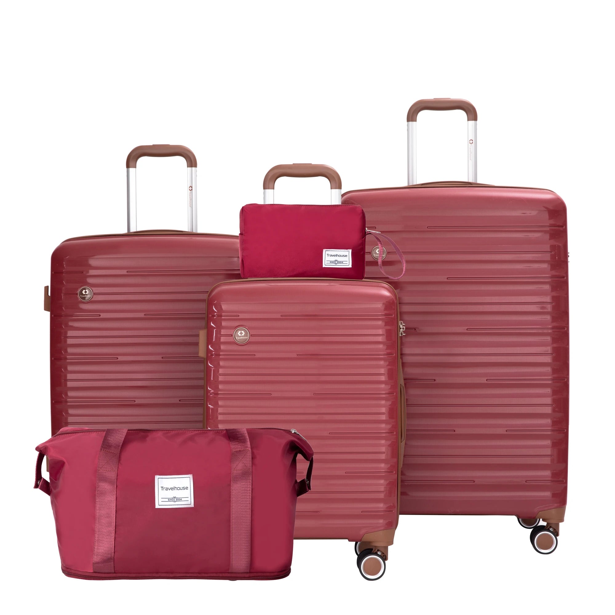 Luggage Sets 5 Piece, Suitcases with Double Spinner Wheels and TSA Lock, Hardcase 3 Set Luggage with Travel Duffle Bag