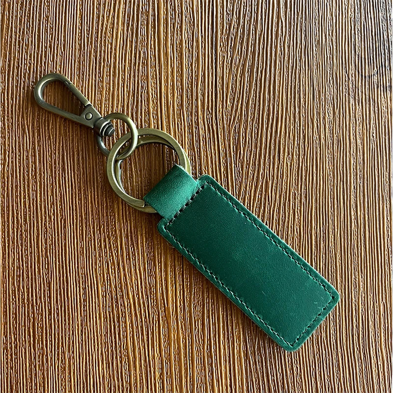 Free Customized Fashion Women Genuine Leather Keychain Vintage Creative Pendant Handmade Small Gift DIY Present Car Key Chain