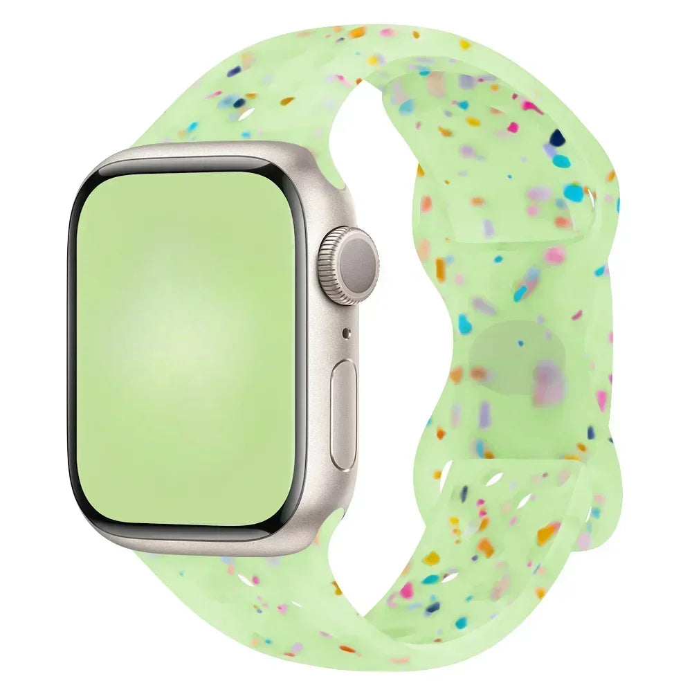Original Silicone Strap For Apple Watch Band 49mm 44mm 45mm 40mm 42mm Breathable Correa for iWatch Series10 9 8 SE 7 6 Ultra