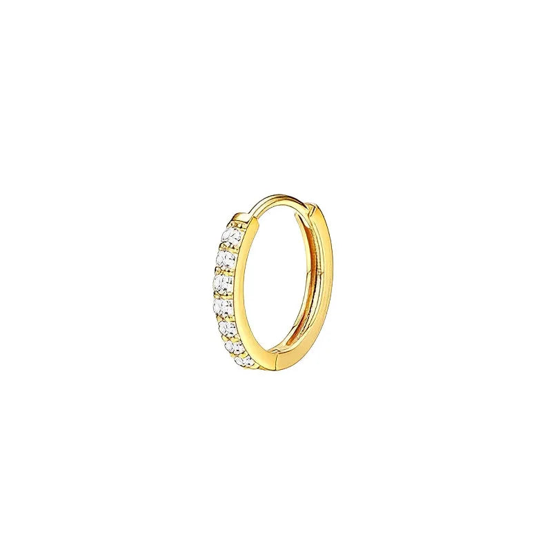 Bobisty 1pc Earrings Surgical Stainless Steel Earrings for Women Dainty Flat Back Earring Stud Hoop Cartilage for Sensitive Ears