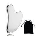 1pc Gua Sha Board Beauty Skin Care Facial Tool Stainless Steel GuaSha Massage Tool Natural Universal Facial Silver Metal