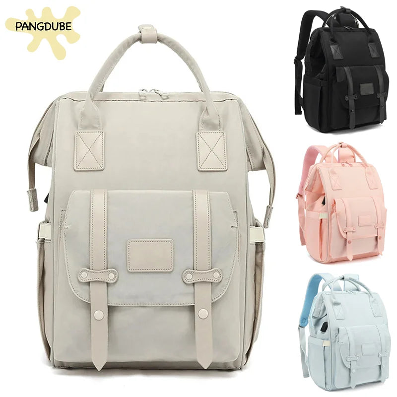PANGDUBE Baby Nappy Bag with 2pcs Stroller Hooks Mummy Bag Backpack Waterproof Outdoor Travel Mommy Maternity Bag for Baby Stuff