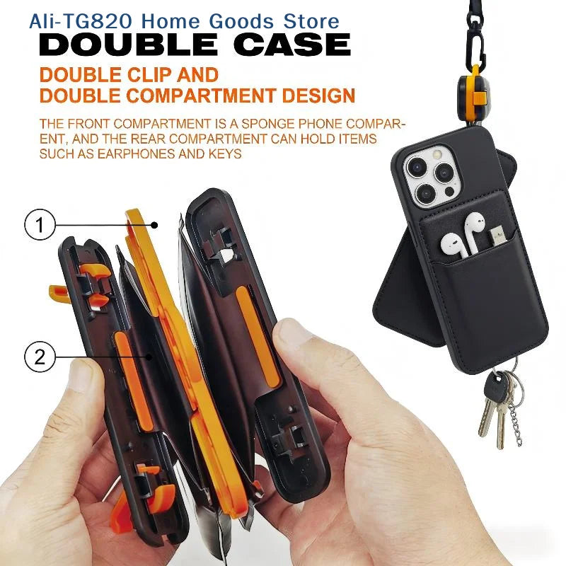 [TG820]Waterproof Phone Pouch Double Space, Floating Waterproof Phone Case With Lanyard For  17 Pro Max 16 15 14 S26 S25